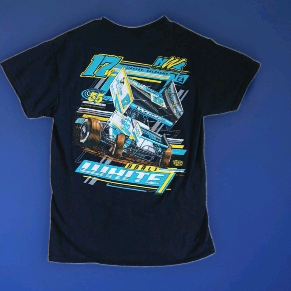 Harli White #17 Donnie Ray Crawford #55 Memorial Sprint Car Racing Shirt Medium